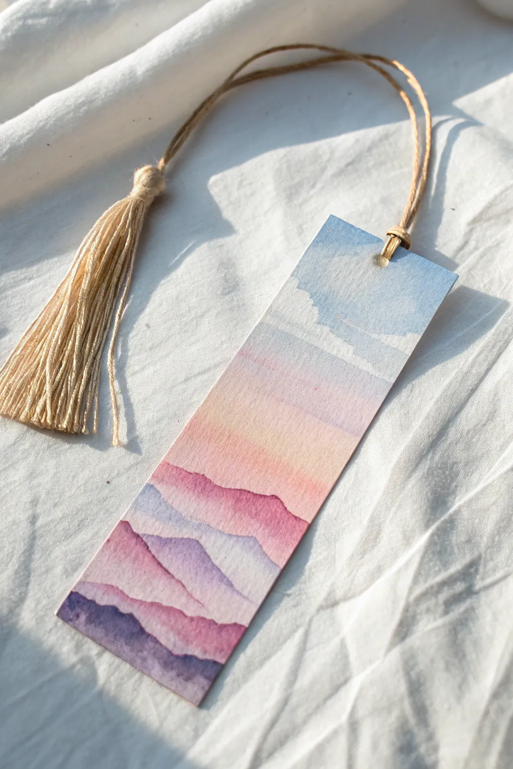Elevate your reading experience with a handcrafted watercolor bookmark that whispers elegance and simplicity.