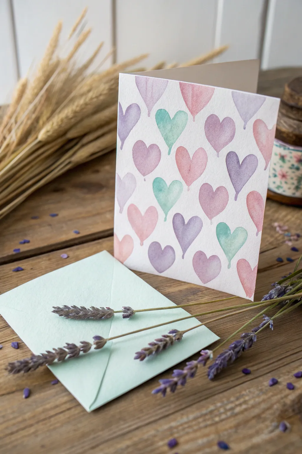 Celebrate Mom with a heartfelt watercolor card. #MothersDay #WatercolorArt #ScandiBoho