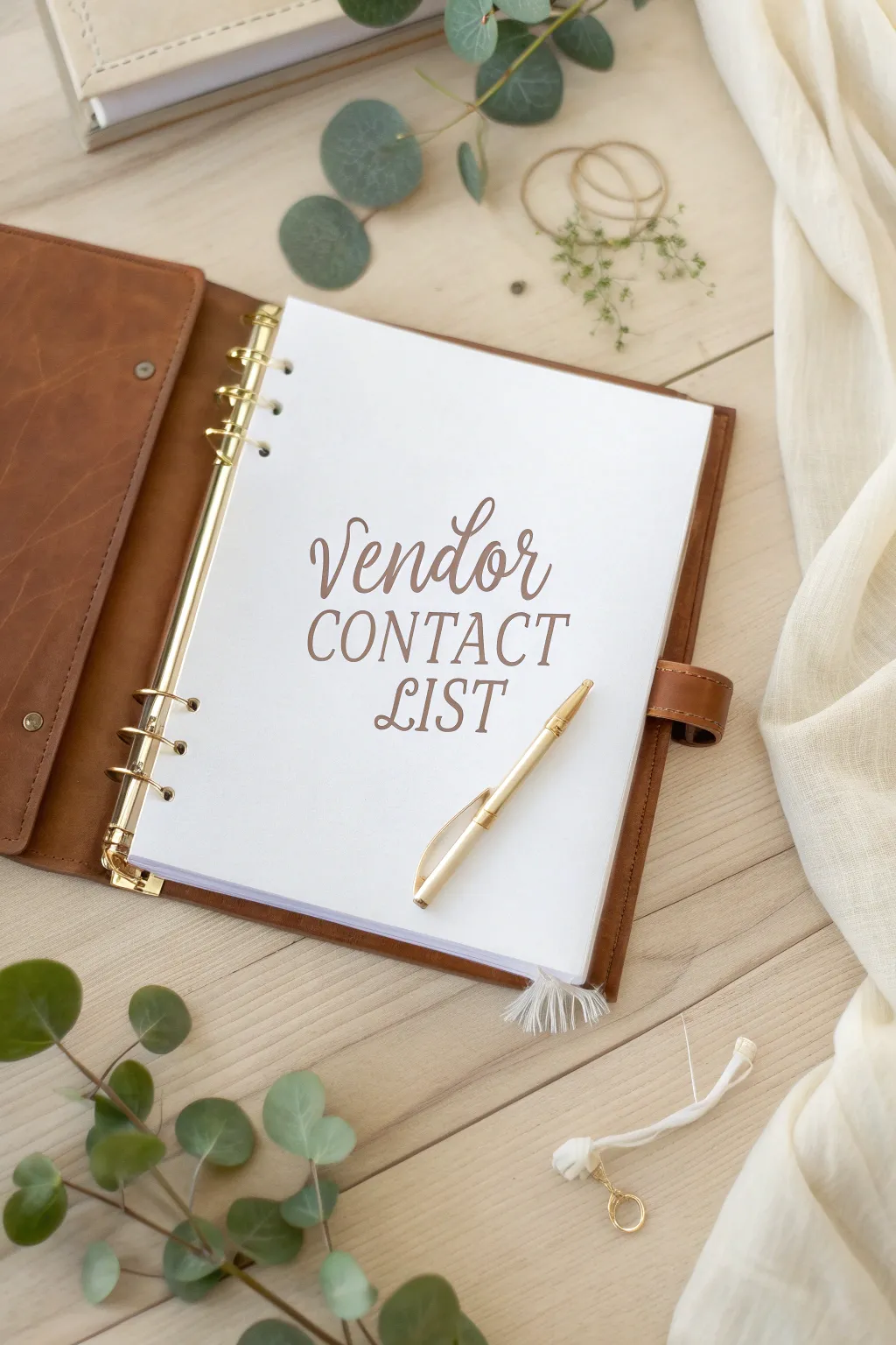Organize your big day effortlessly with a stunning vendor contact list binder!