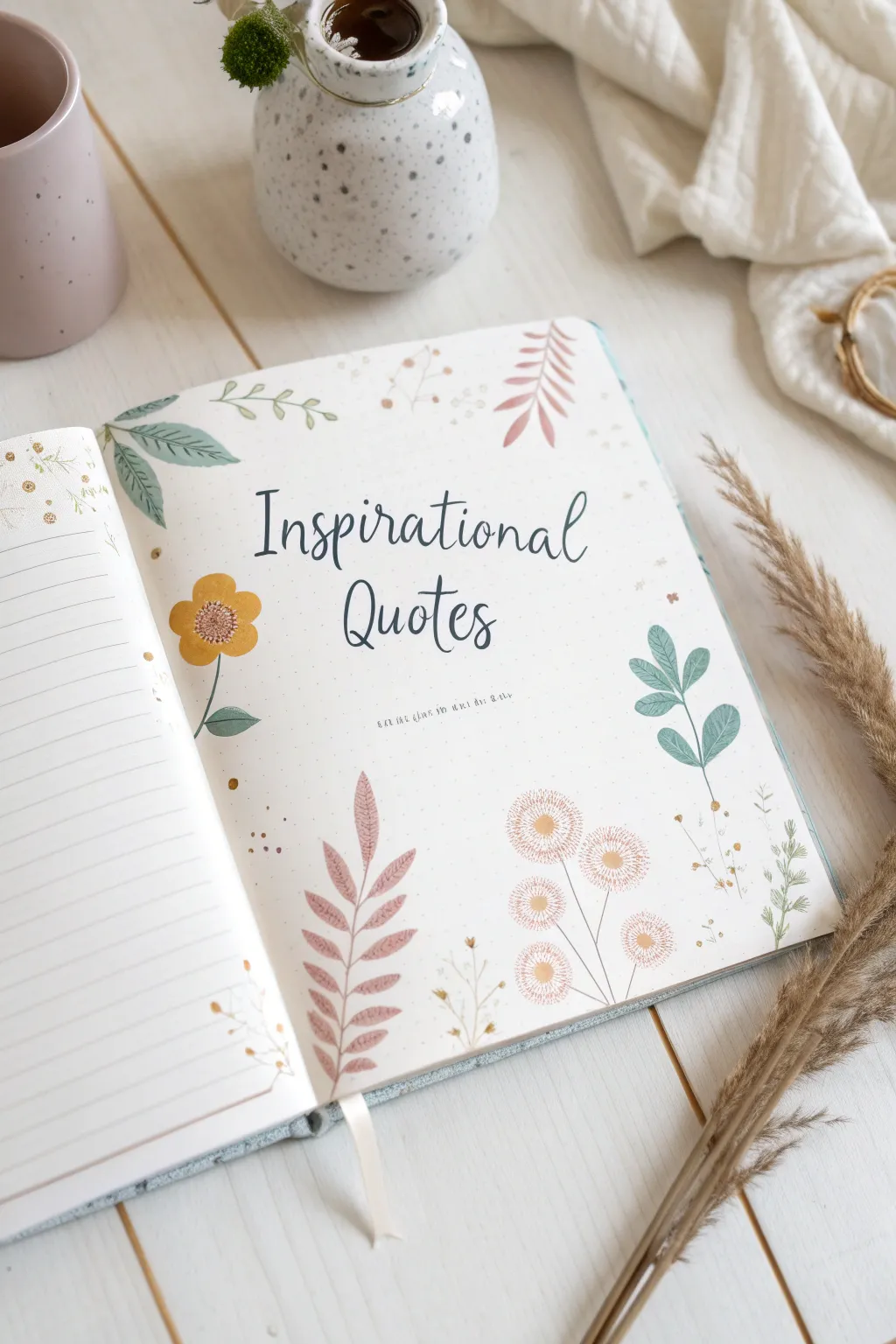 Capture the essence of love with inspiring words beautifully penned in your wedding scrapbook.