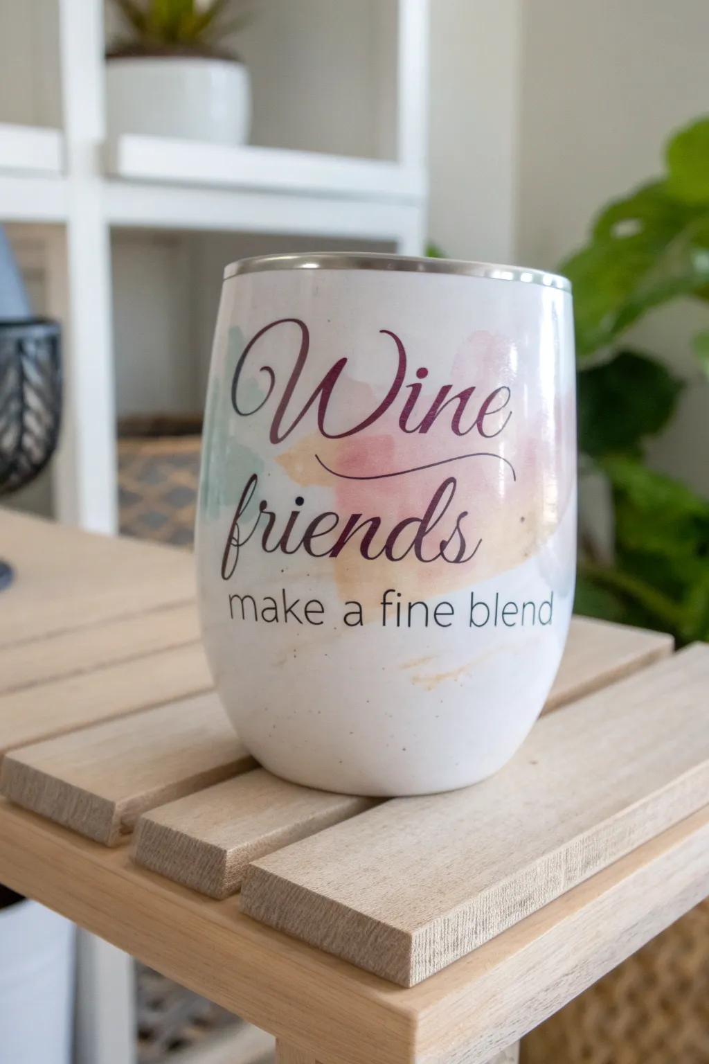 Celebrate the perfect blend of friendship and wine with this beautifully crafted tumbler.
