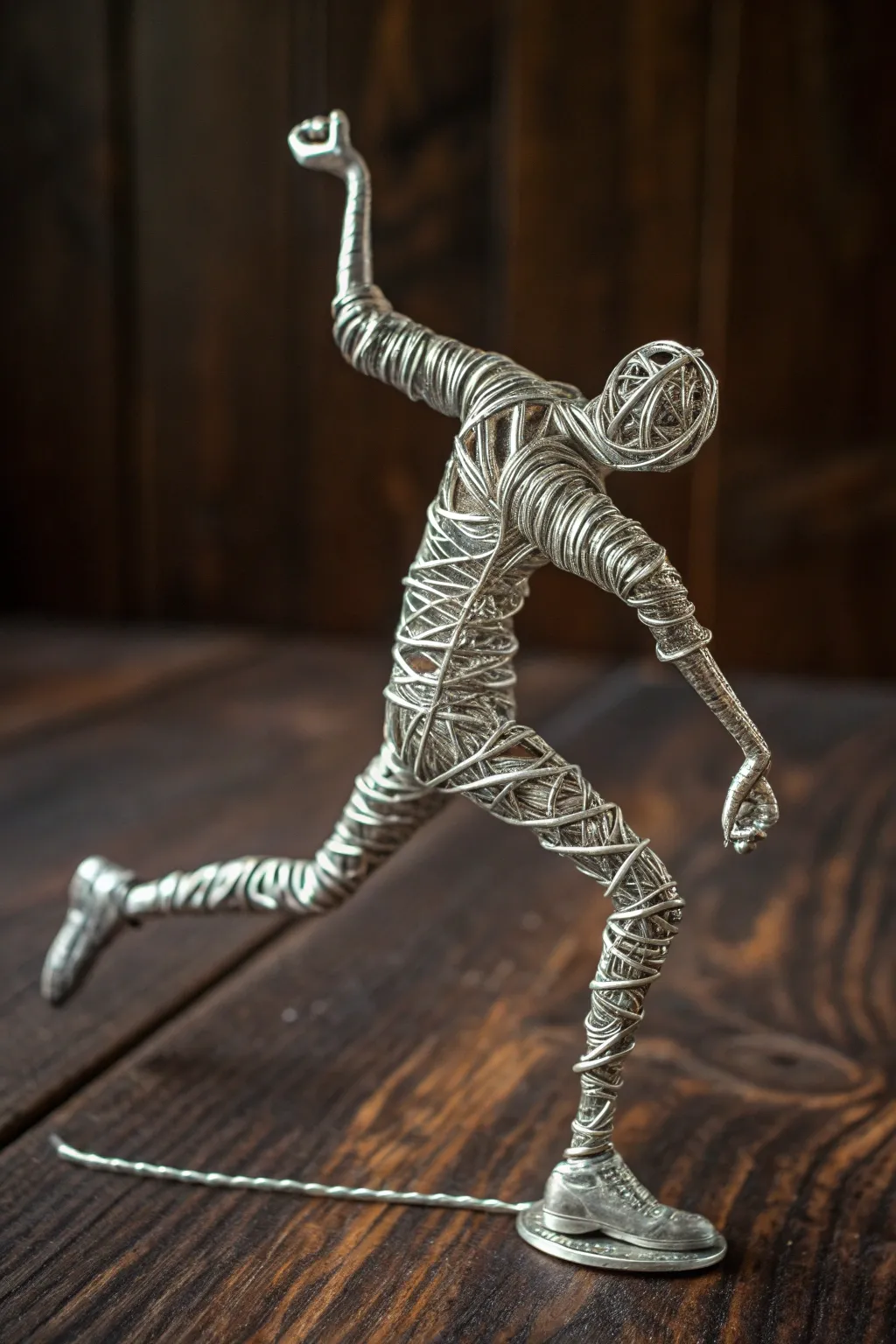 Intricate wire artistry: A masterpiece of movement and detail.