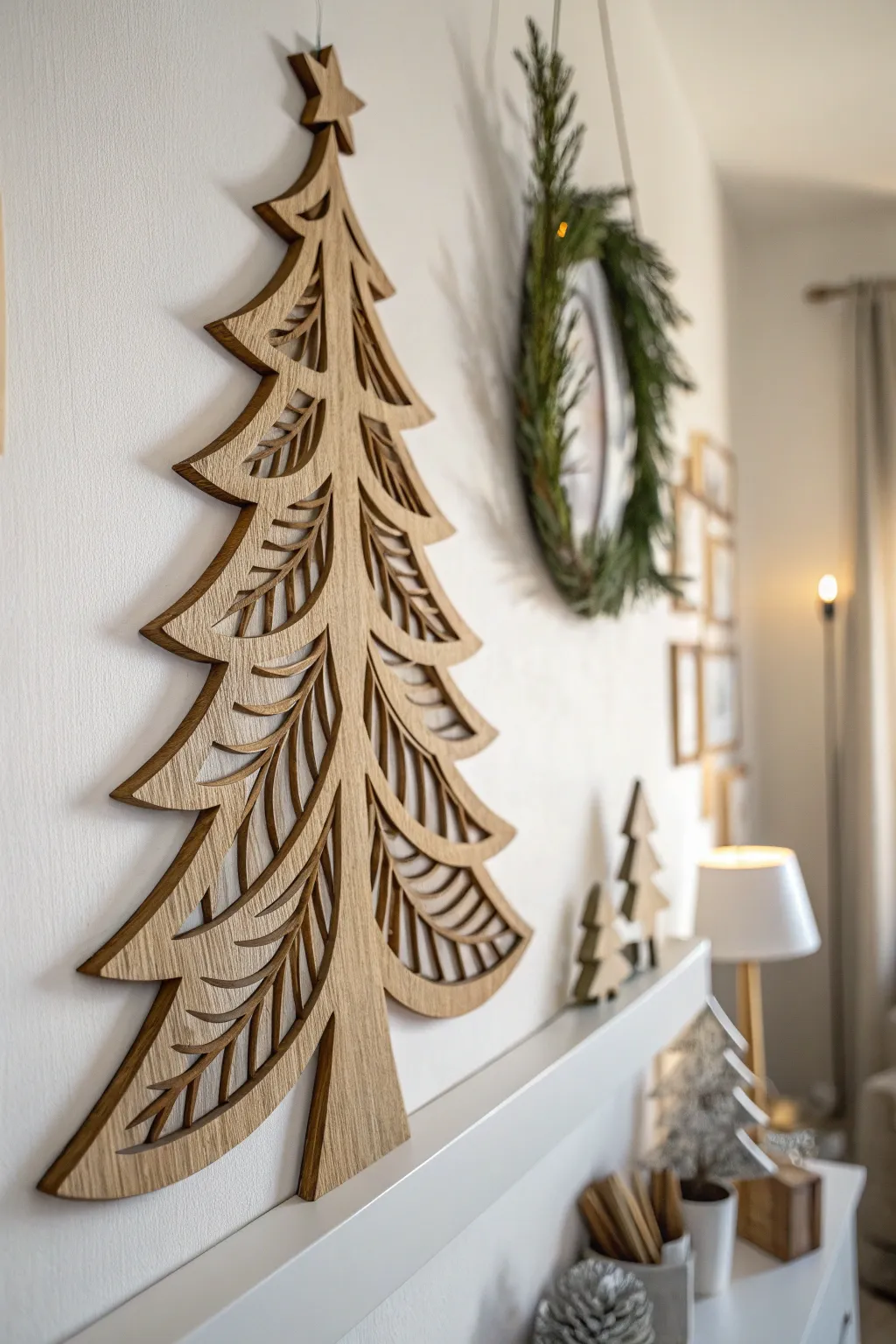 Embrace natural elegance with layered wood art—where craftsmanship meets minimalist beauty.