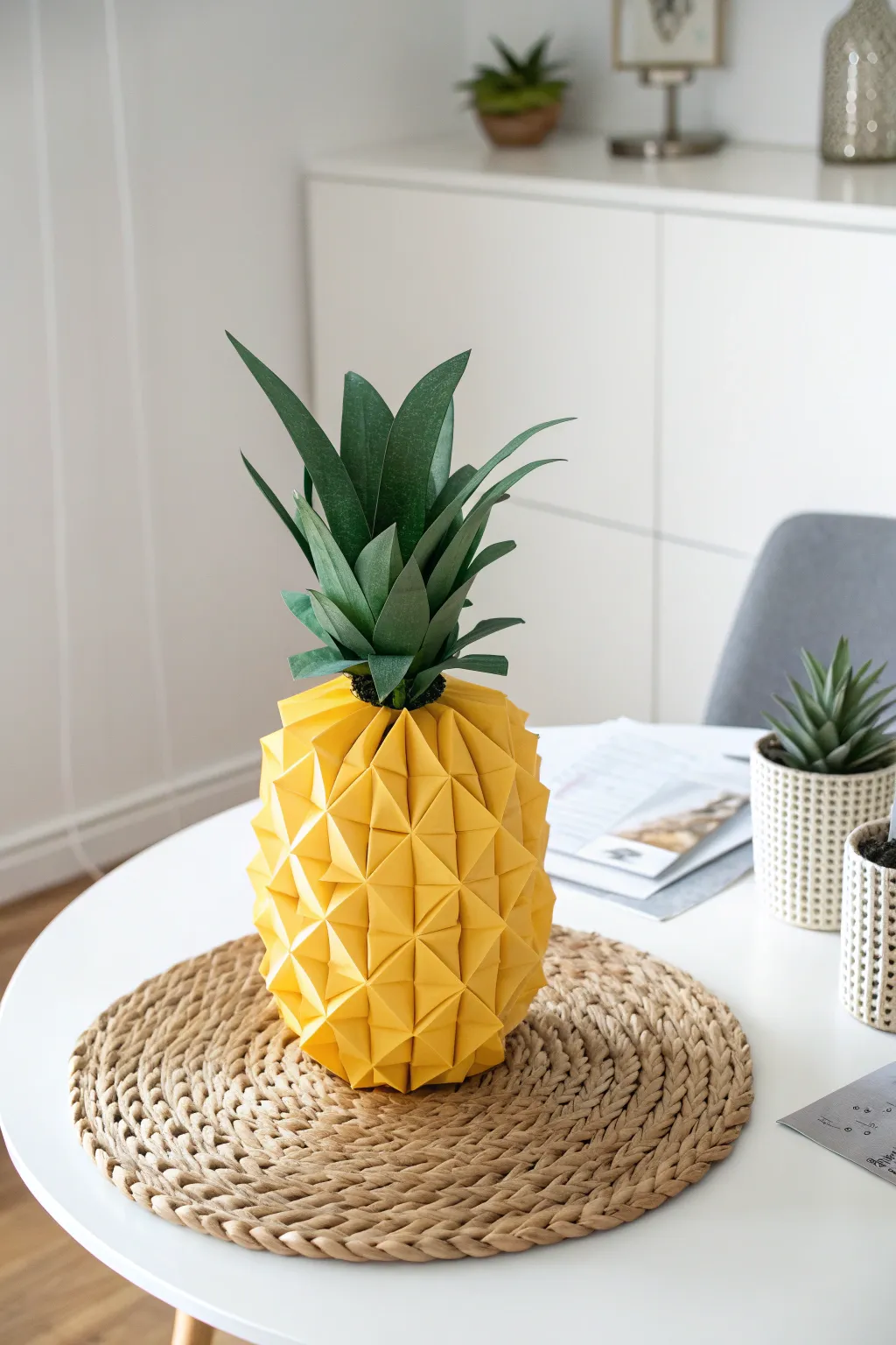 Add a splash of tropical charm to your decor with this delightful paper pineapple craft!