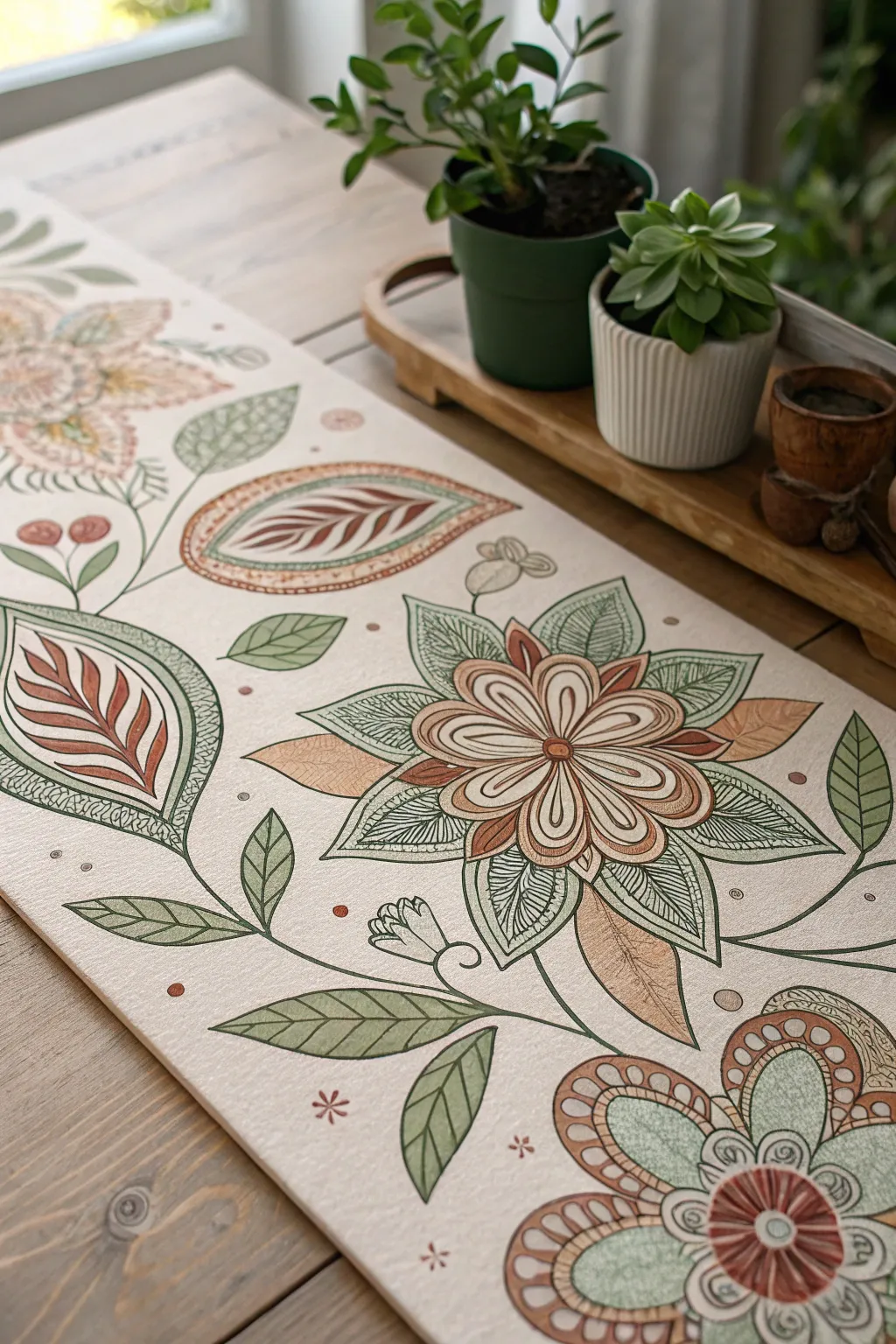 Embrace the tranquility of nature with botanical Zentangle patterns, where simplicity meets artistry.