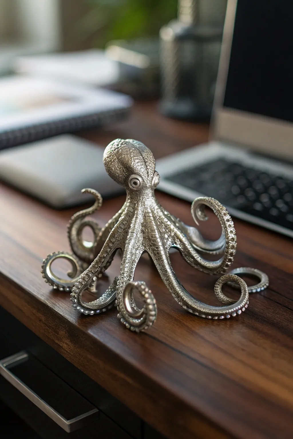 Bring a smile to your workspace with this exquisitely crafted octopus figurine.