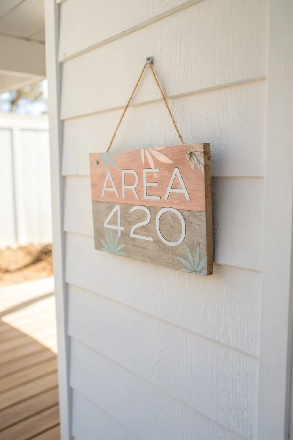 Elevate your space with a touch of mystery and humor—craft your own 'Area 420' sign with minimalist charm!