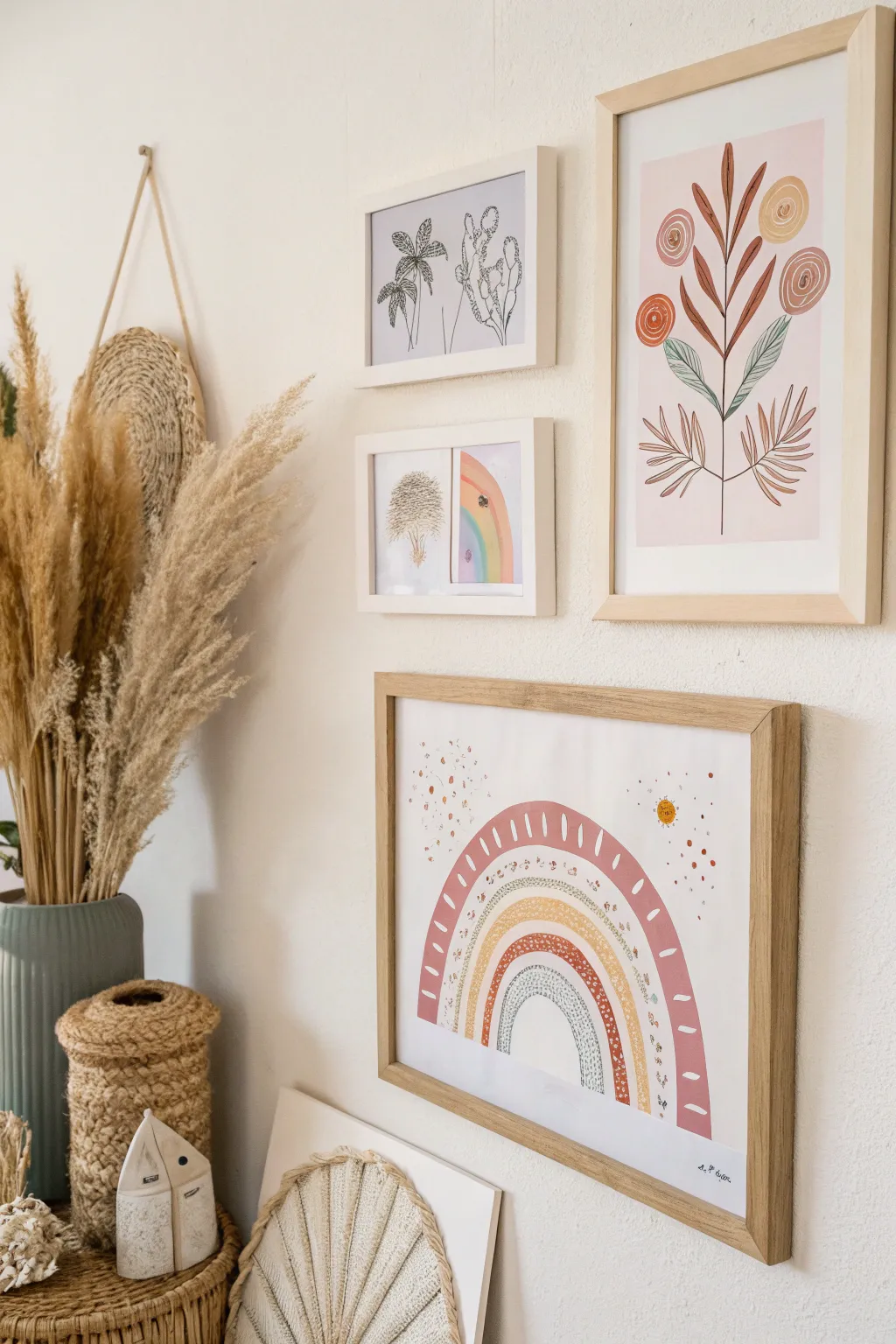 Transform your space into a gallery of creativity with minimalist collages that speak to your artistic soul.