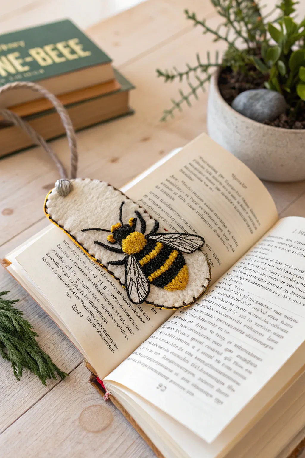 Add a buzz to your reading with this charming felt bumble bee bookmark – where craftsmanship meets simplicity.