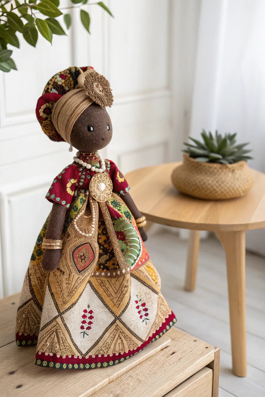 Celebrate the art of simplicity with this beautifully crafted African doll, a perfect blend of tradition and minimalist elegance.