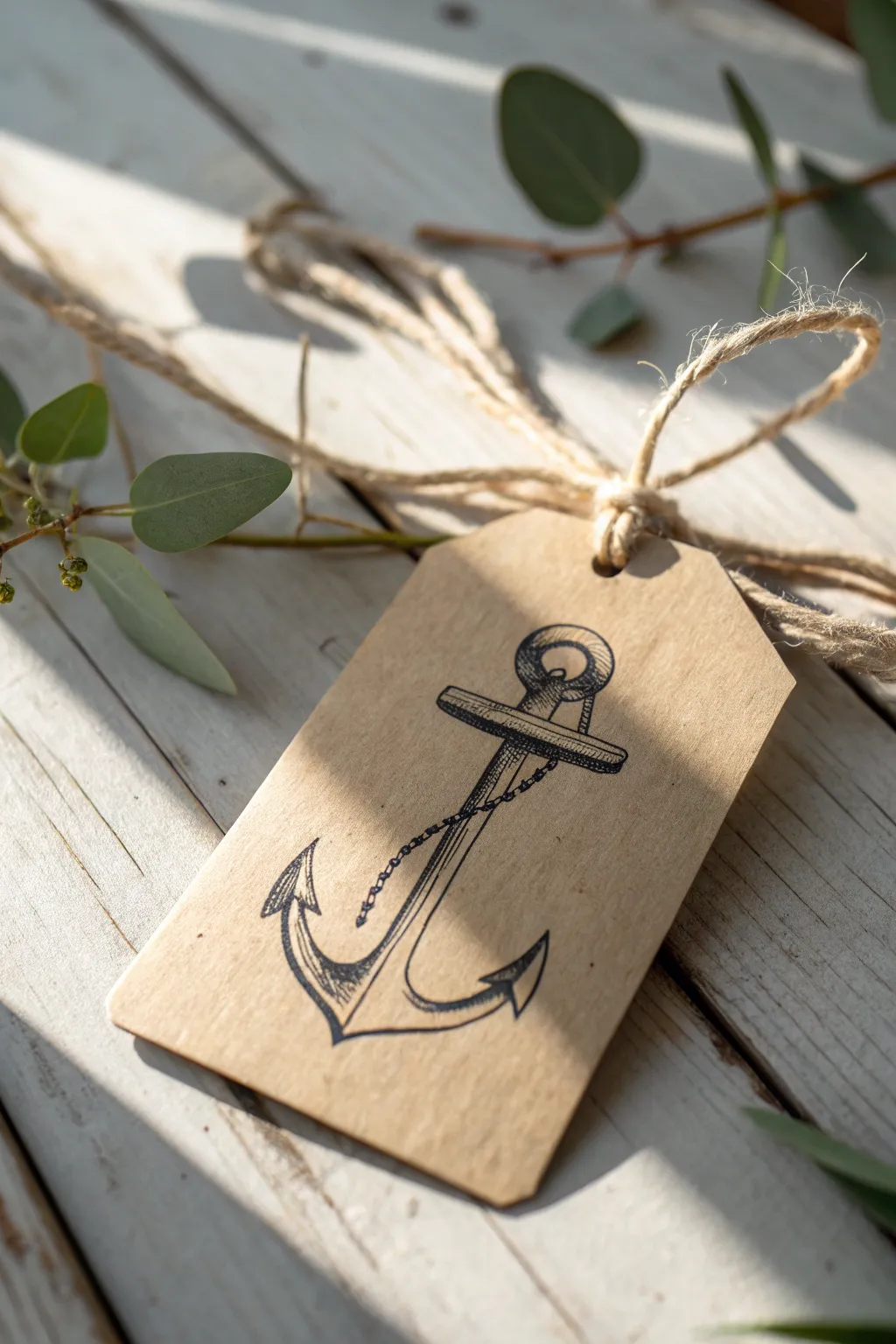 Add a touch of nautical elegance to your gifts with handcrafted anchor tags.