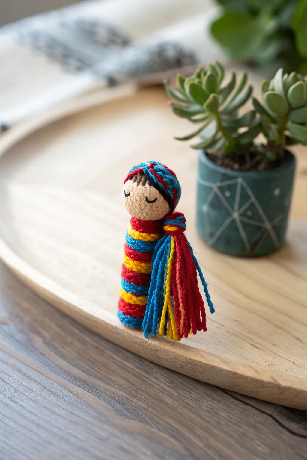 Embrace tranquility with handcrafted Guatemalan worry dolls, a blend of vibrant tradition and minimalist elegance.