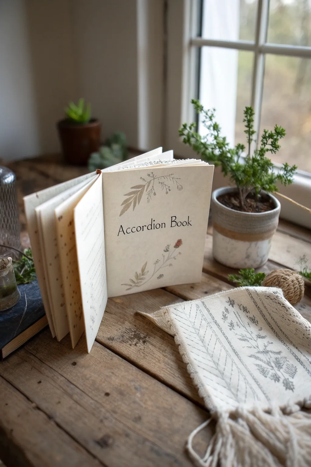 Craft your story page by page with a personalized accordion book.