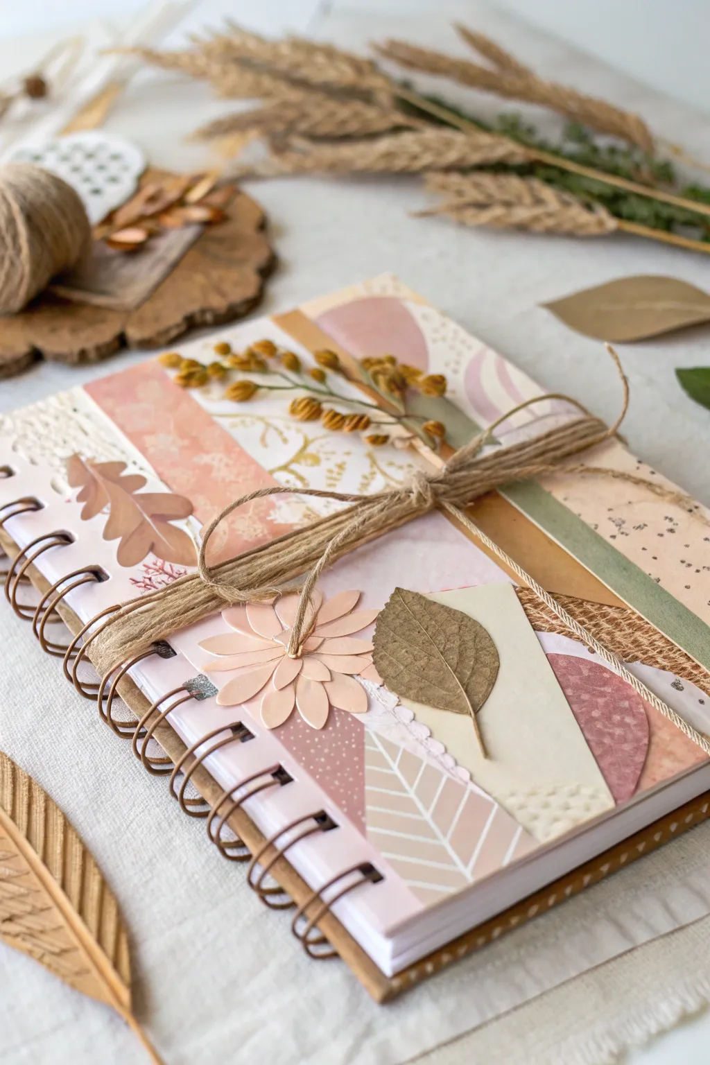 Embrace creativity with a collage art journal cover that tells a unique story through layers of texture and color.