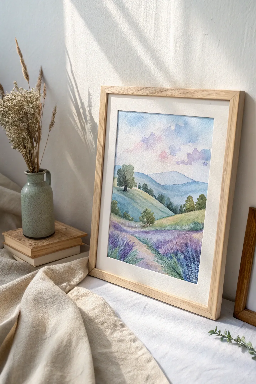 Explore serenity with whimsical watercolor landscapes that bring the tranquility of nature into your home.