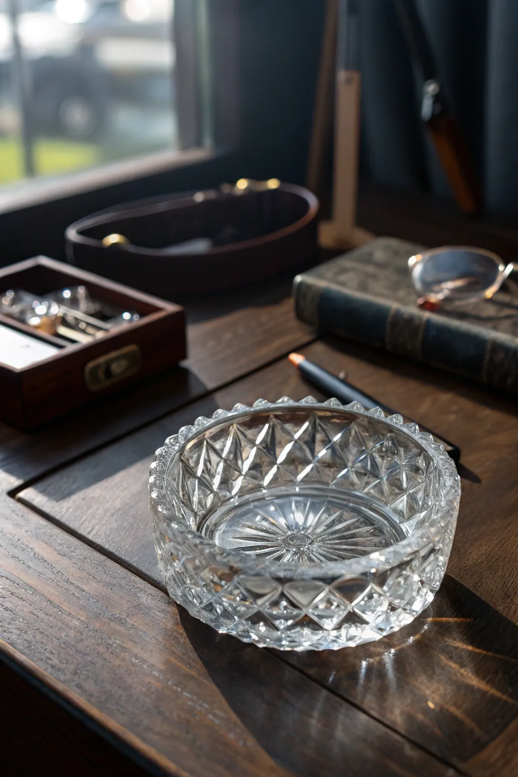 Elevate your space with the timeless allure of cut glass. A touch of luxury for the discerning gentleman.
