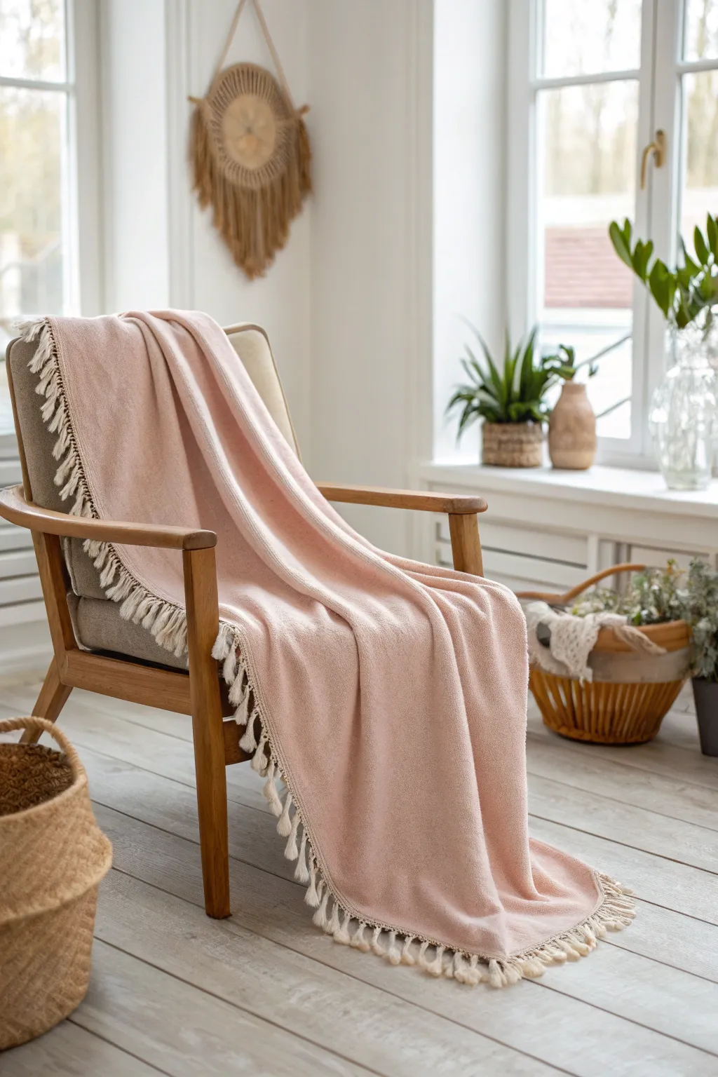 Effortless warmth: Embrace simplicity with this charming no-sew fleece baby blanket.