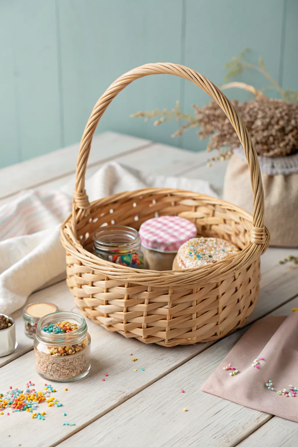 Bring a touch of magic to your baking with this enchanting basket of decorative delights!