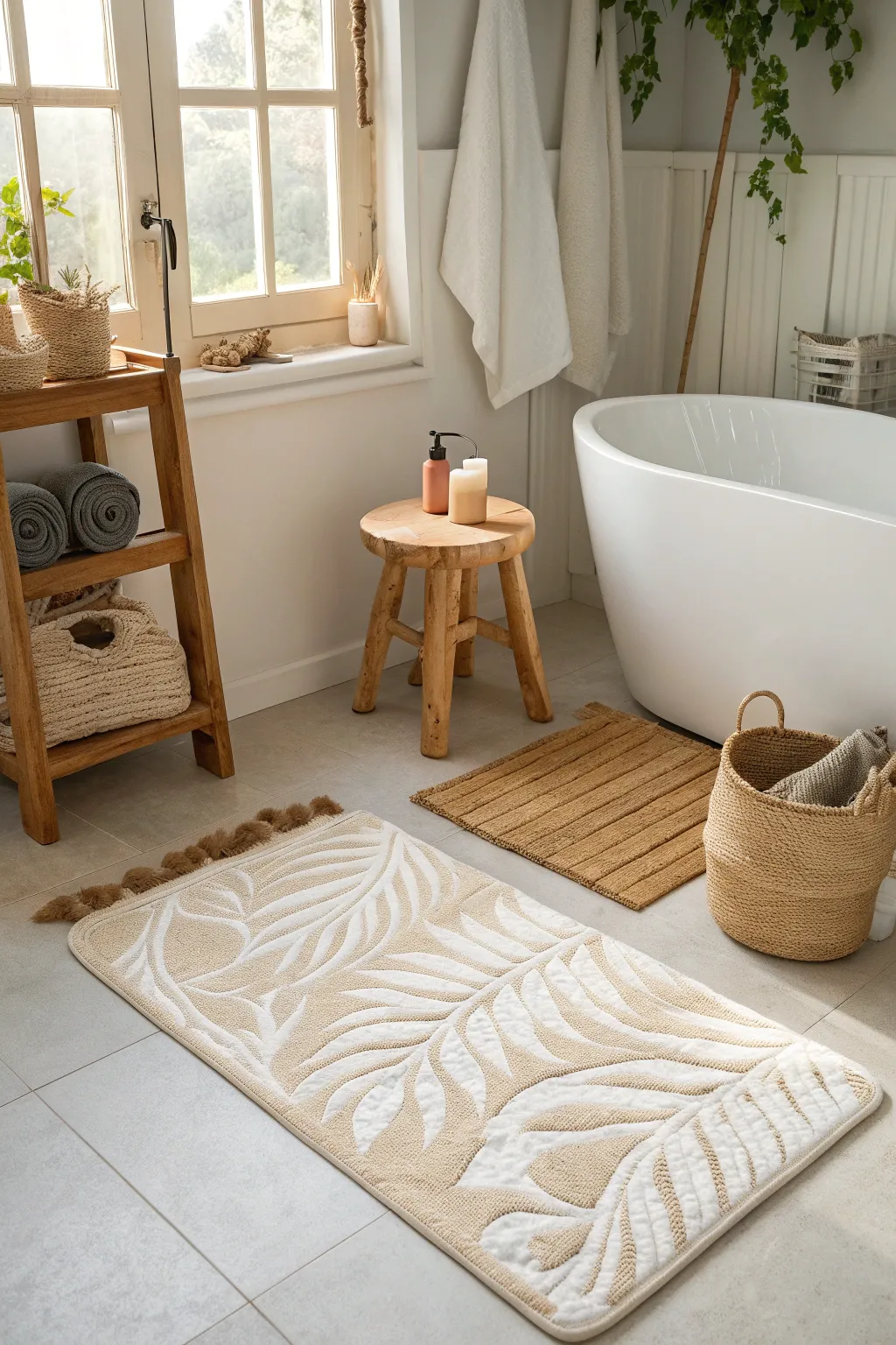 Let your rug take center stage and define the style of your bathroom. 👑