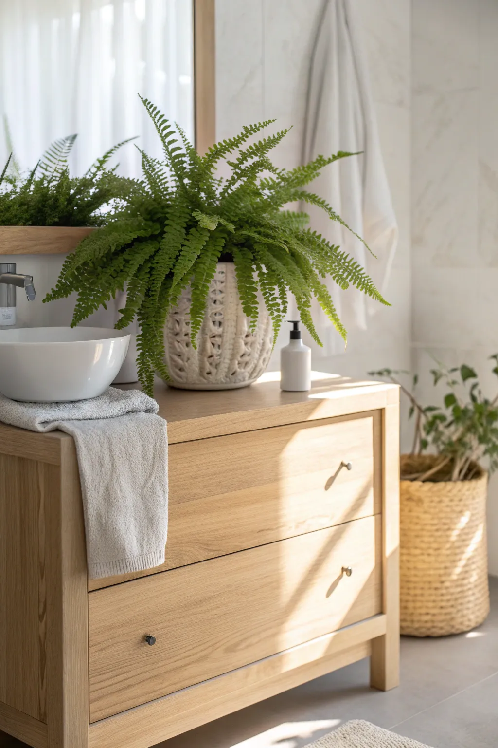 Bring life to your vanity with a touch of green elegance.