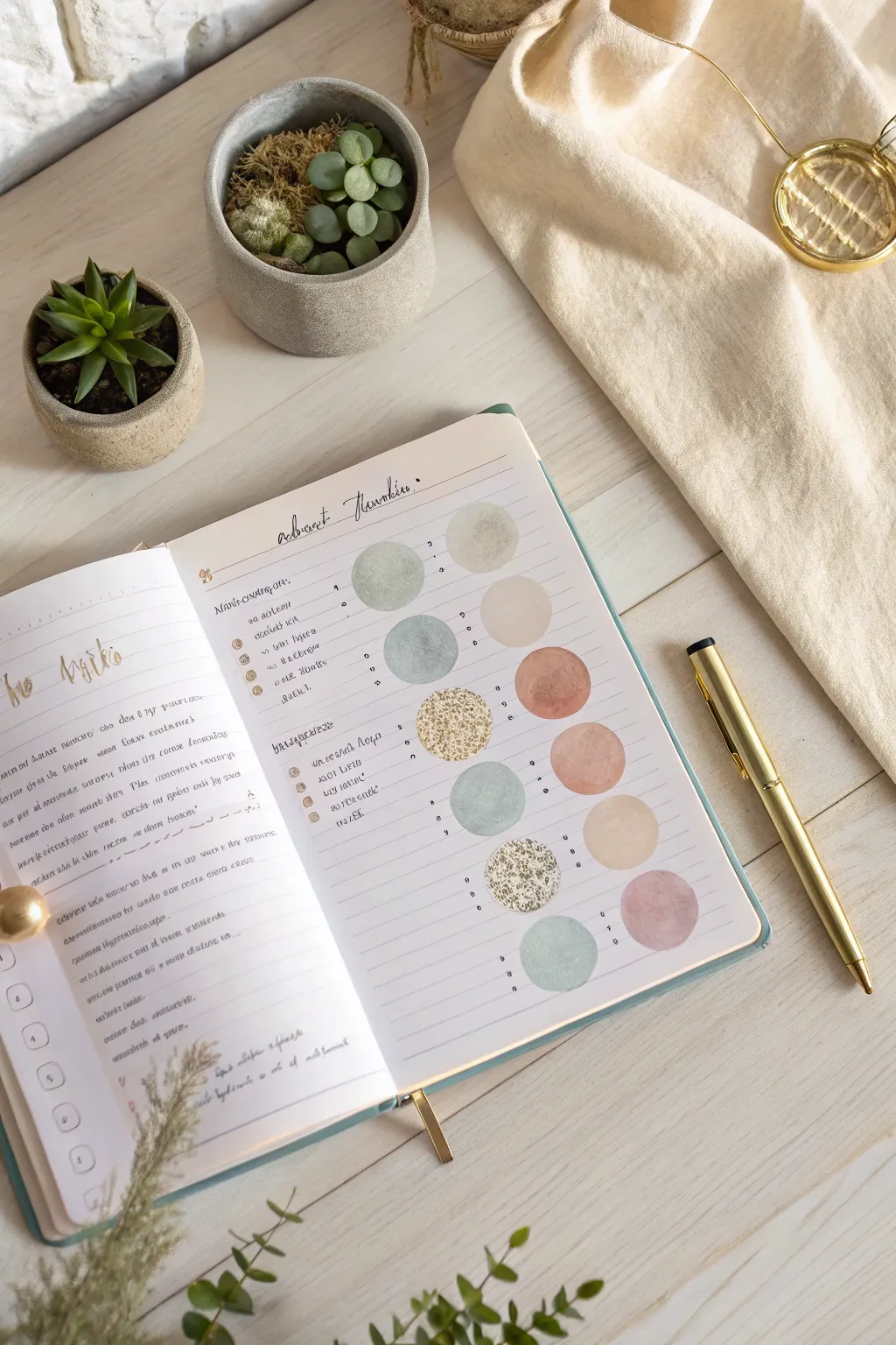Find serenity and organization with this chic mood tracker and planner journal. Perfect for those who love Scandinavian minimalism with a boho twist.