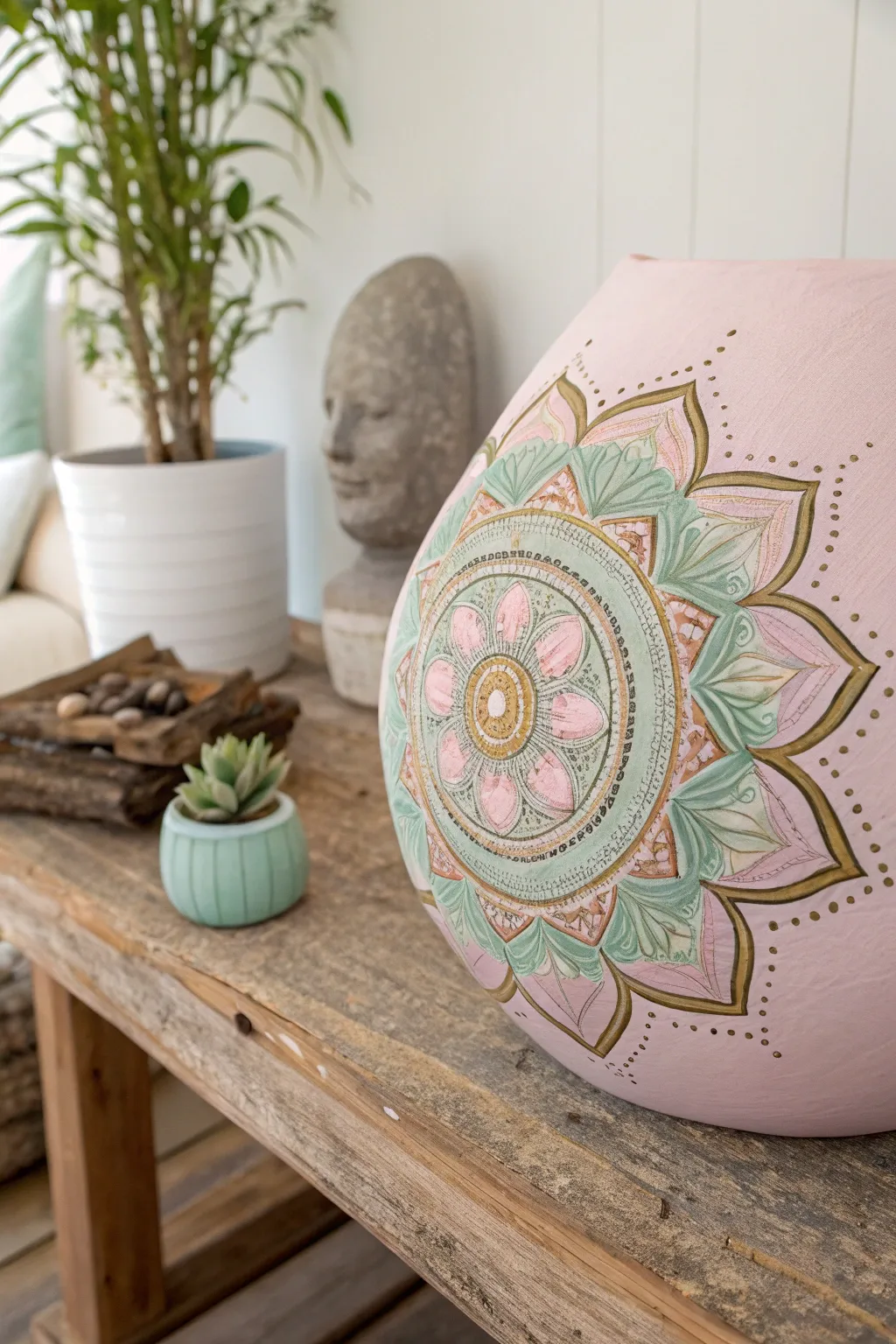 Embrace serenity with a mandala belly cast – where art meets meditation.
