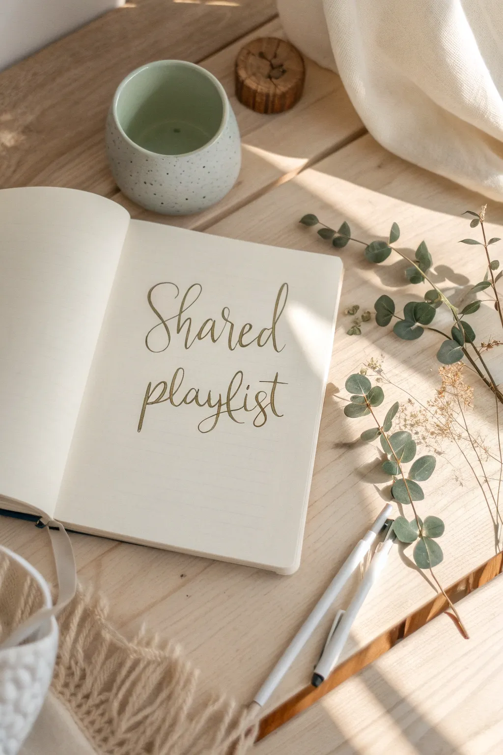 Capture the soundtrack of your friendship with a beautifully crafted shared playlist journal. 🎶✨