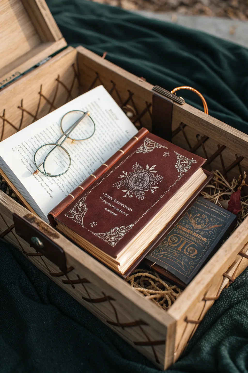 For the book-loving gentleman: a basket of literary treasures awaits.