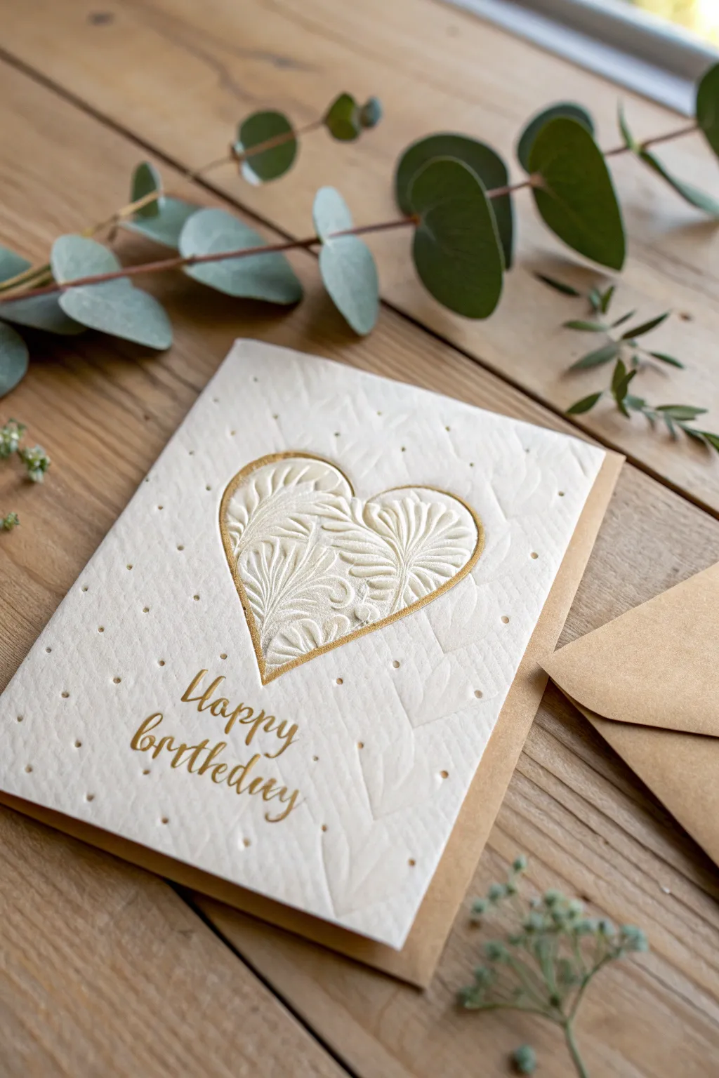 Craft love into your birthday wishes with a heart motif that speaks volumes.