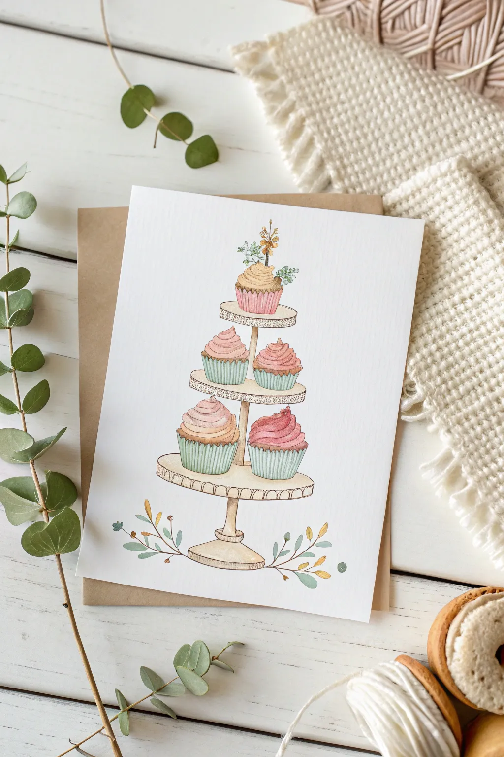 Sweeten Mom's day with a handcrafted cupcake card delight!