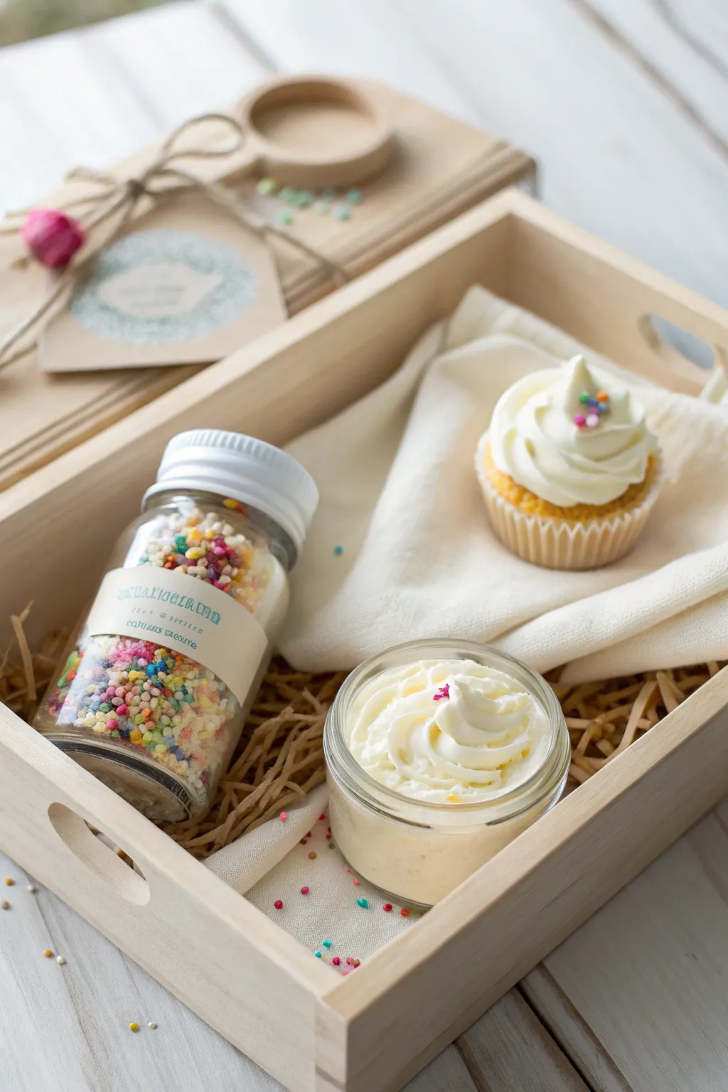 Send a slice of happiness with this charming mini cake mix kit—perfect for a delightful baking adventure!