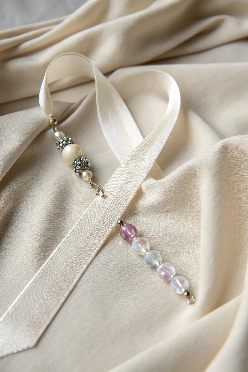 Add a touch of beaded elegance to your bookmarks for a minimalist sparkle.