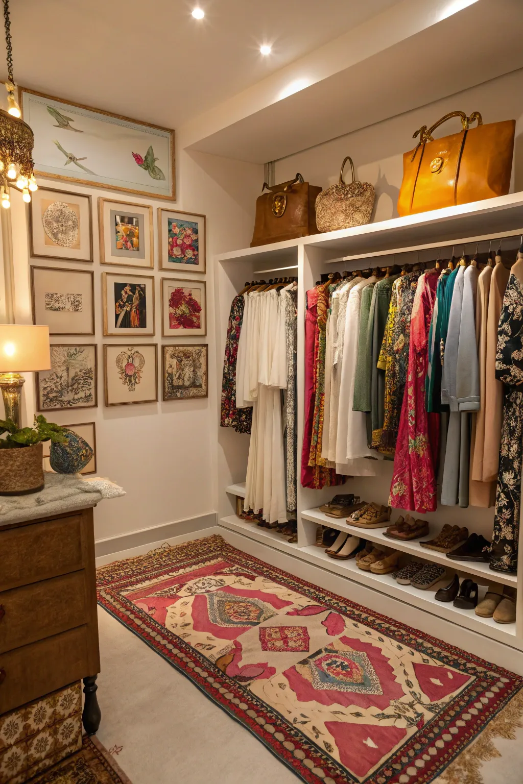Decorative elements add a personal touch to your closet.