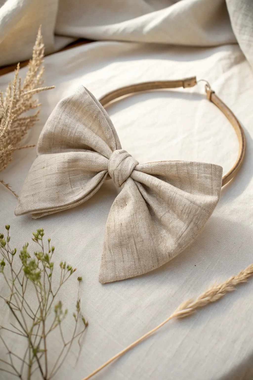 Elevate your style with the elegance of an oversized bow headband, where minimalist design meets boho charm.