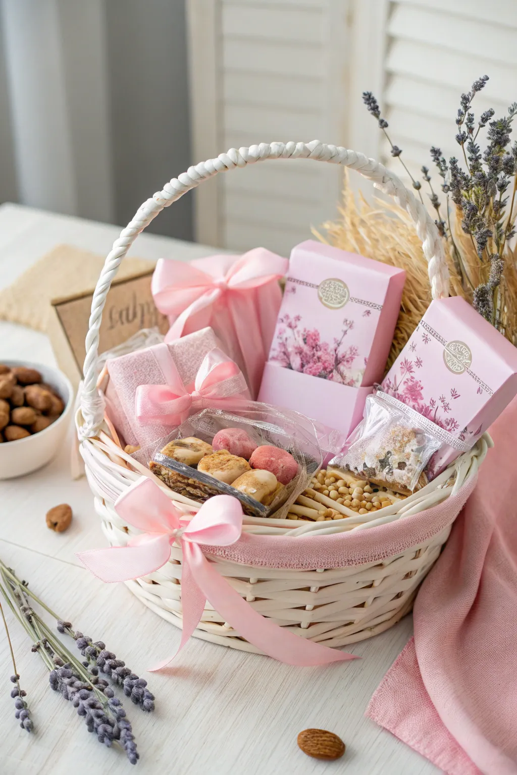 Indulge in sweet moments with this elegantly curated gift basket, perfect for bringing joy and comfort.