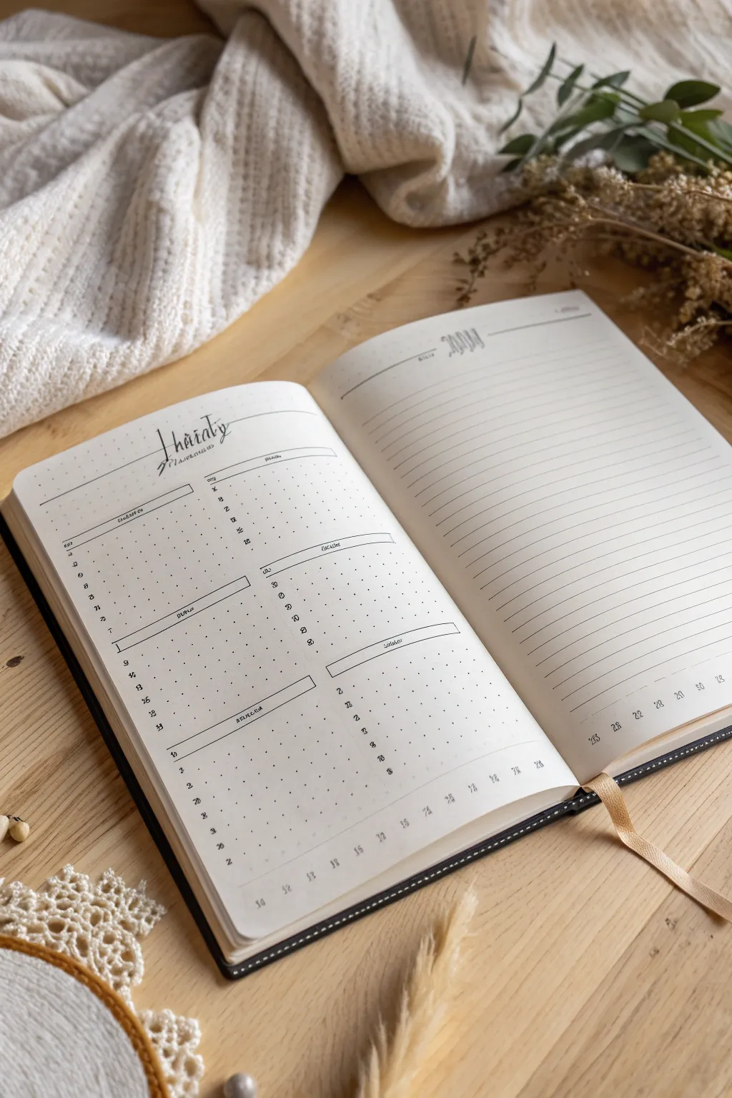 Discover a new perspective with a sideways spread in your bullet journal – perfect for the adventurous planner.
