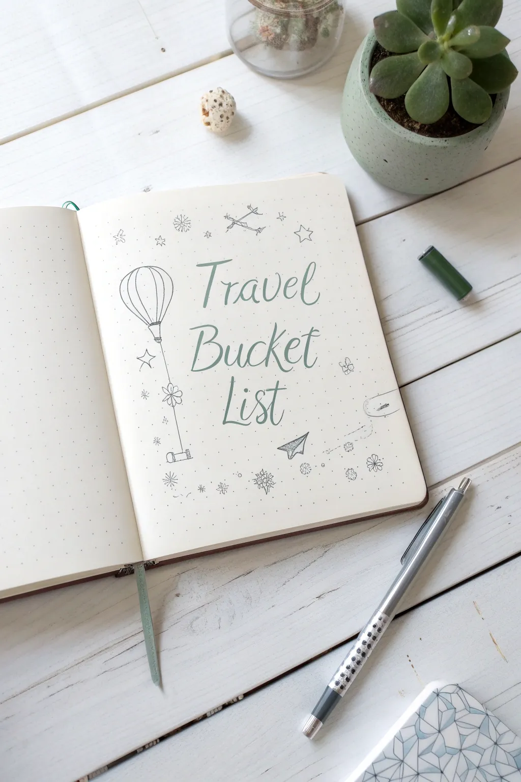Dreaming of destinations? Let your wanderlust guide you with a beautifully crafted travel bucket list. ✈️🌍 #TravelGoals #MinimalistDream