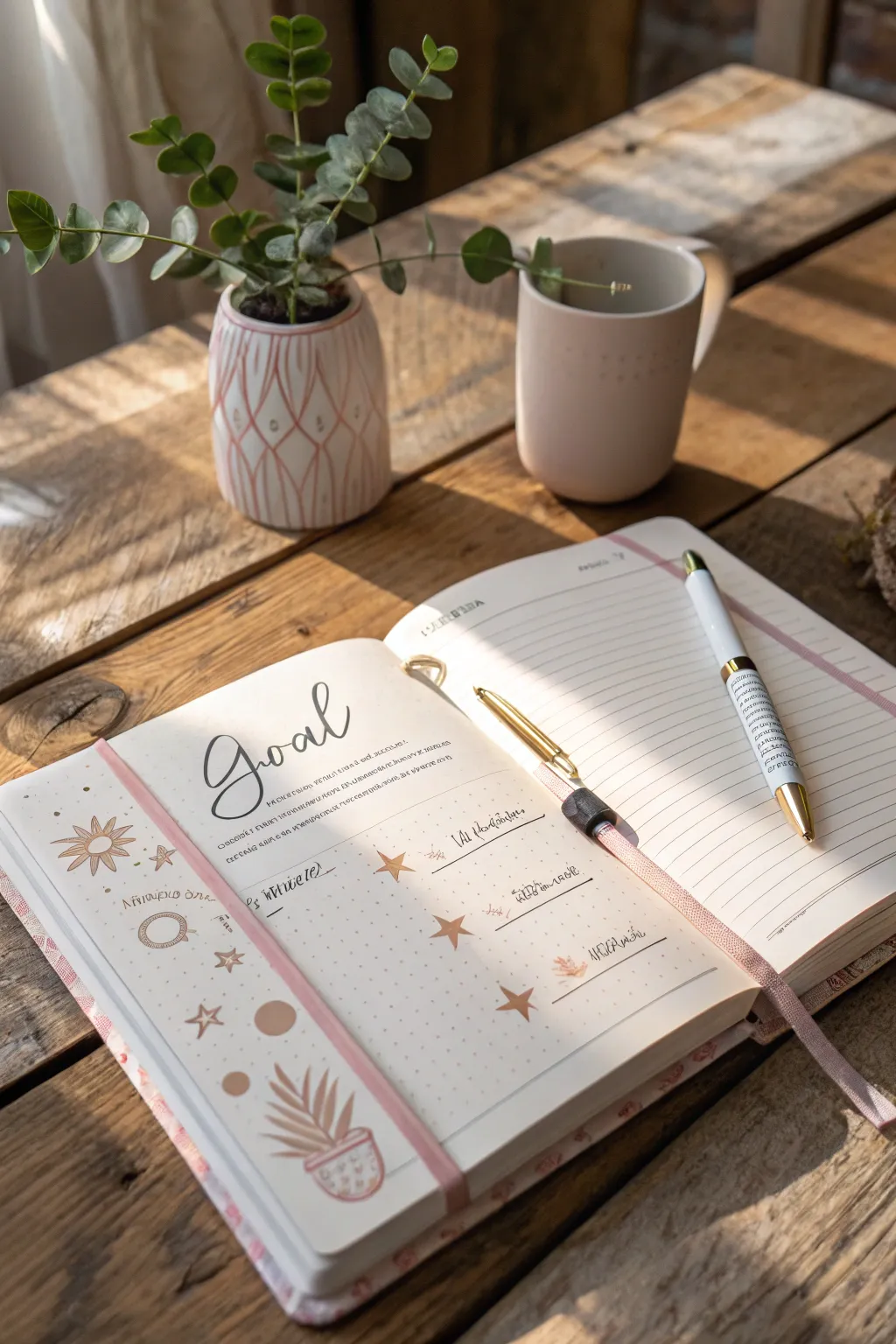 Embrace your ambitions with beautifully crafted goal-setting pages. #MinimalistBeauty #ScandiBoho