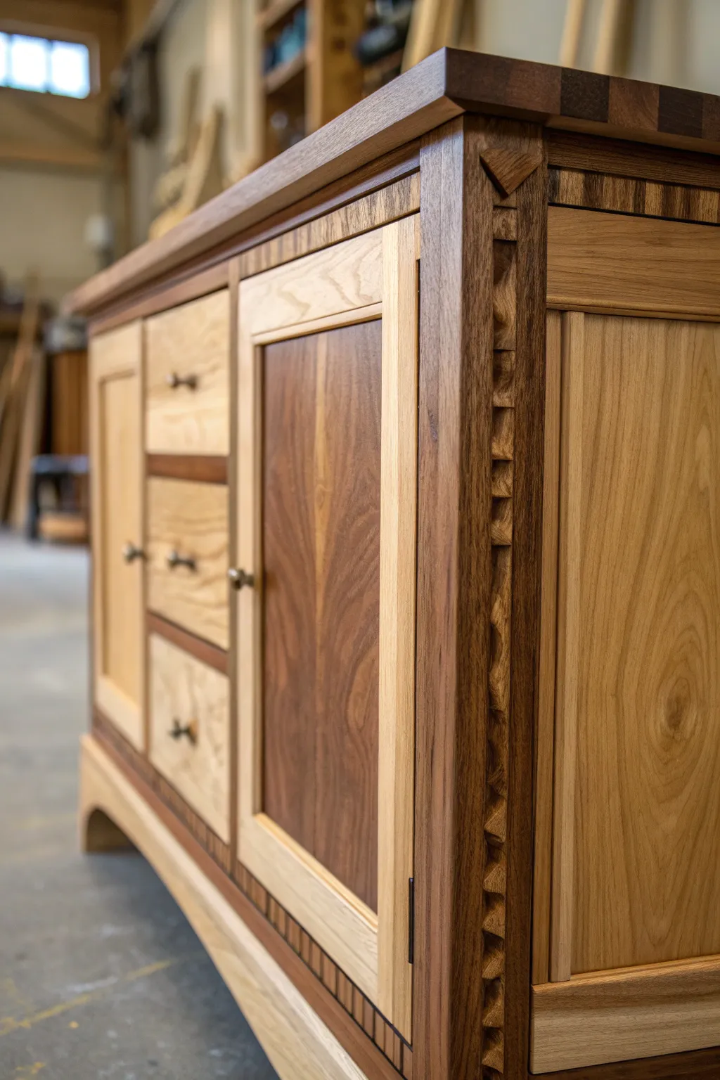 Master the Art of Contrast: Maple and Walnut in Perfect Harmony.