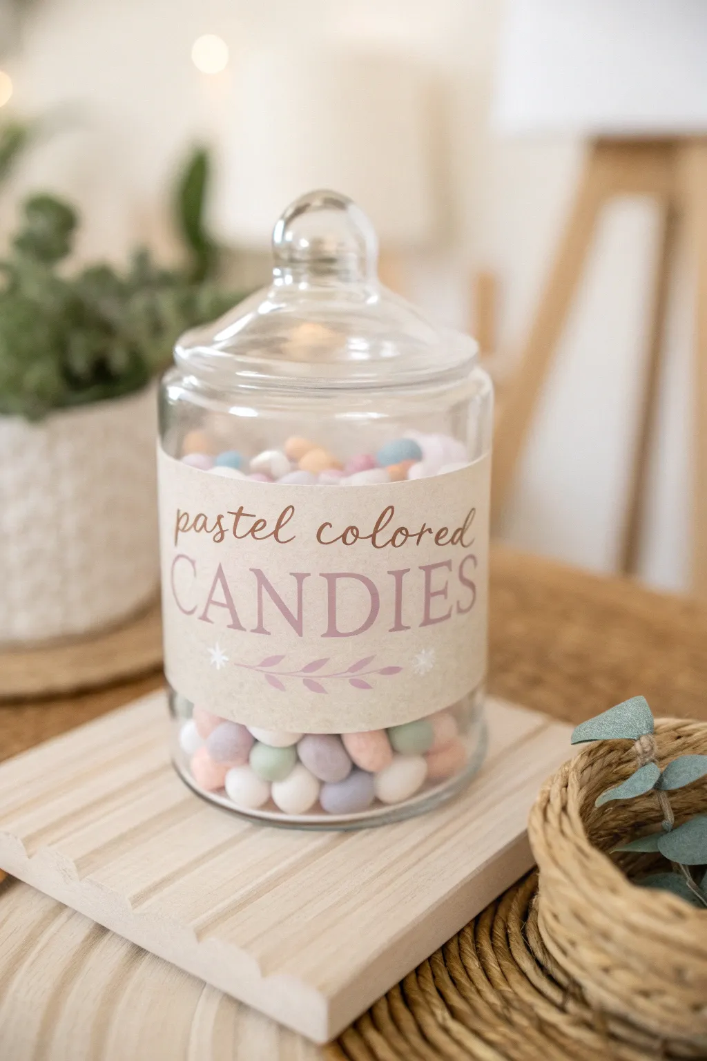 Elevate your candy jars with chic, personalized labels for a touch of elegance and clarity.