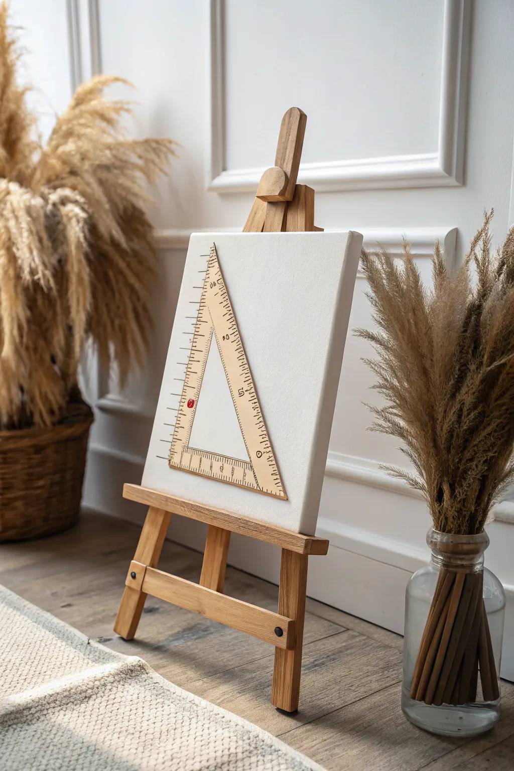 Embrace the art of teaching with a ruler-inspired canvas that blends simplicity with creativity.