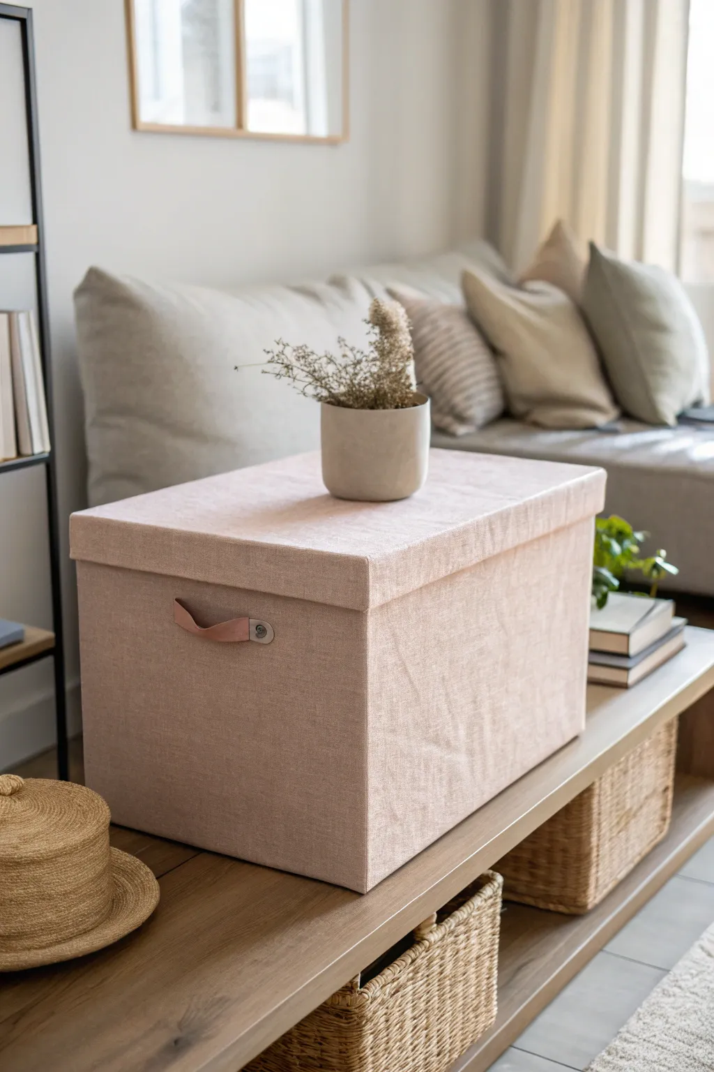 Transform your space with chic, fabric-covered storage boxes that blend minimalist elegance with boho flair.