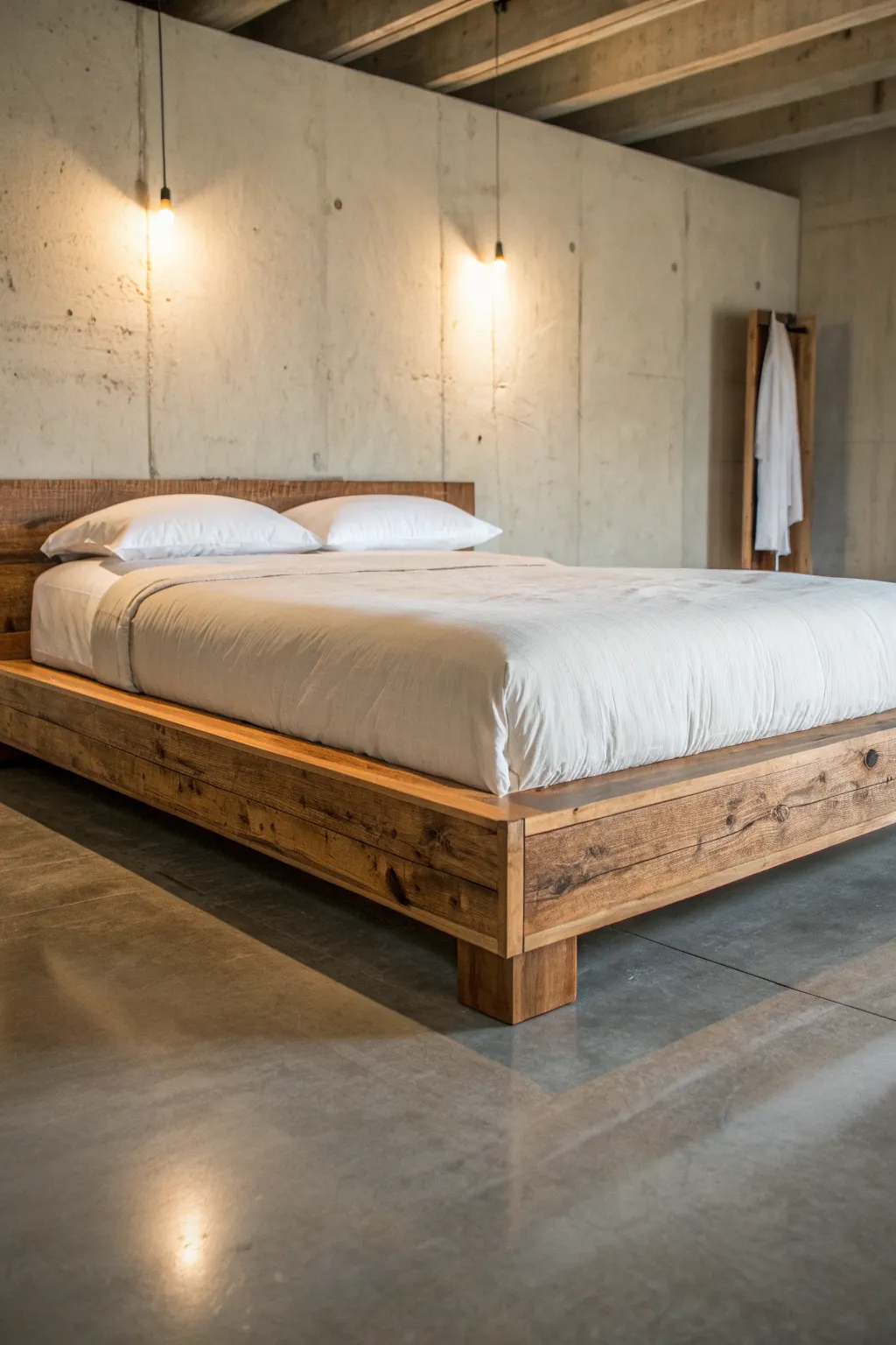 Elevate your space with a handcrafted floating bed frame—where elegance meets ingenuity.