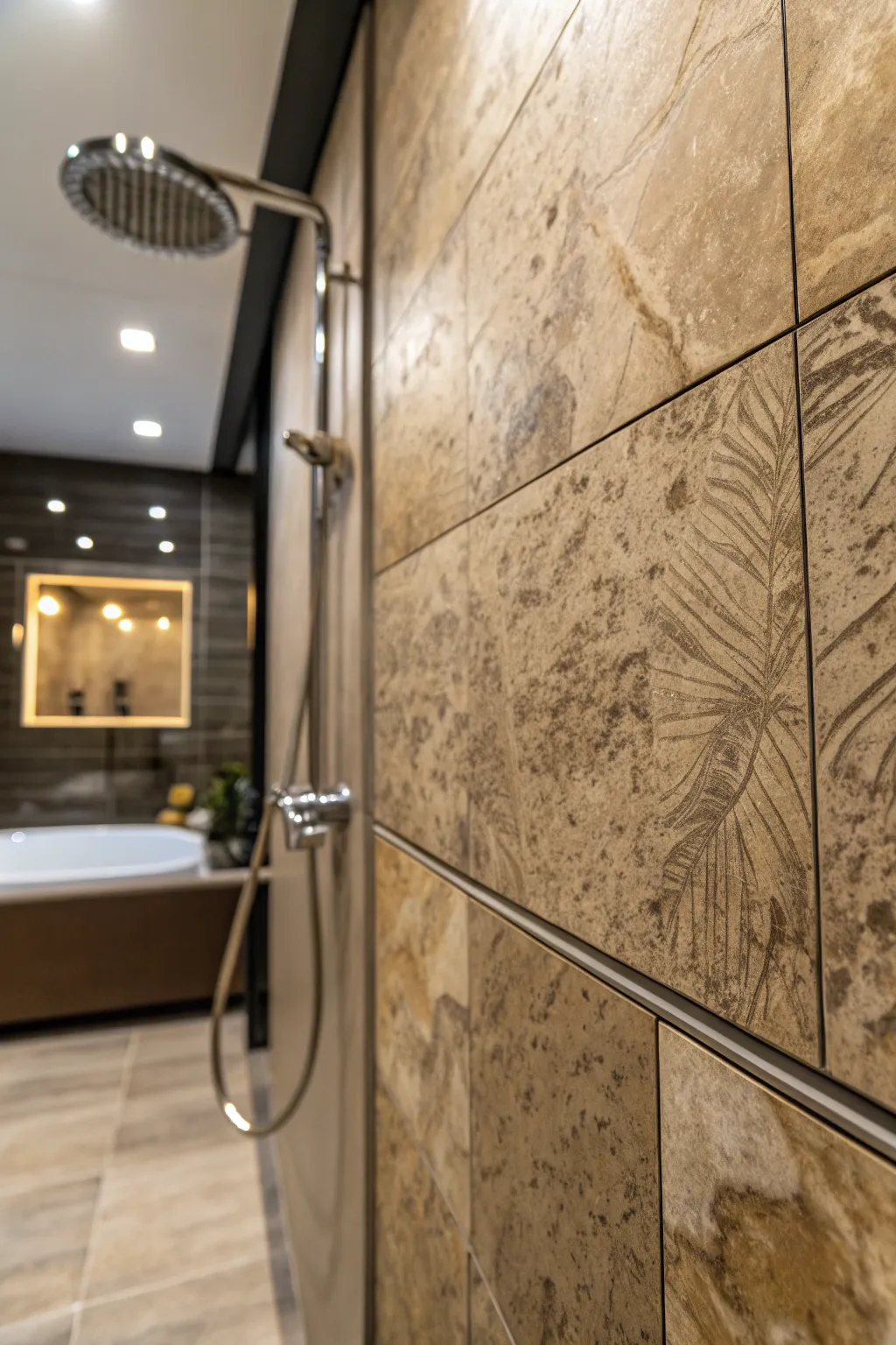 Elevate your shower space with the timeless elegance of linoleum sheets—where durability meets style.