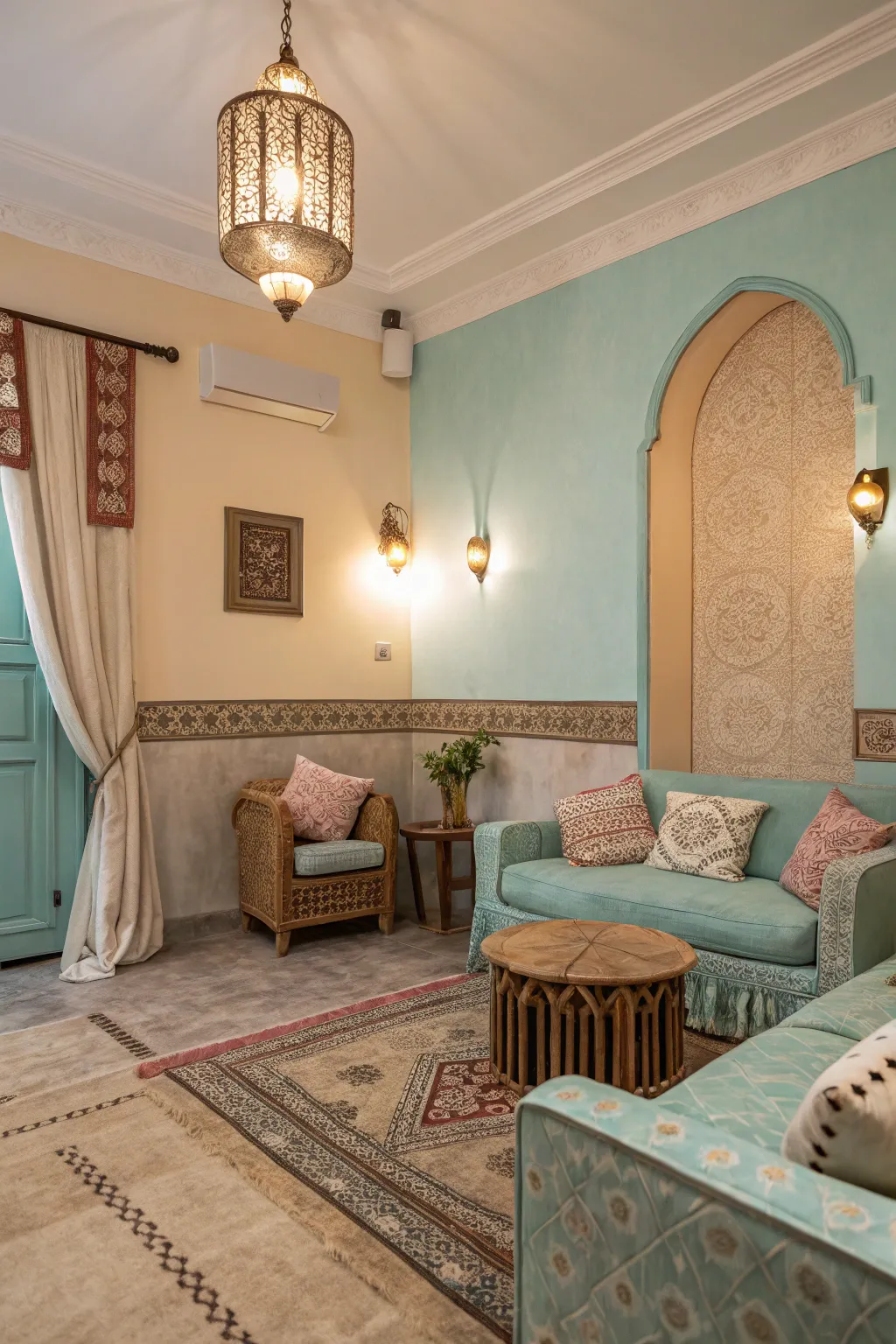 Choose calming colors for a serene vibe.