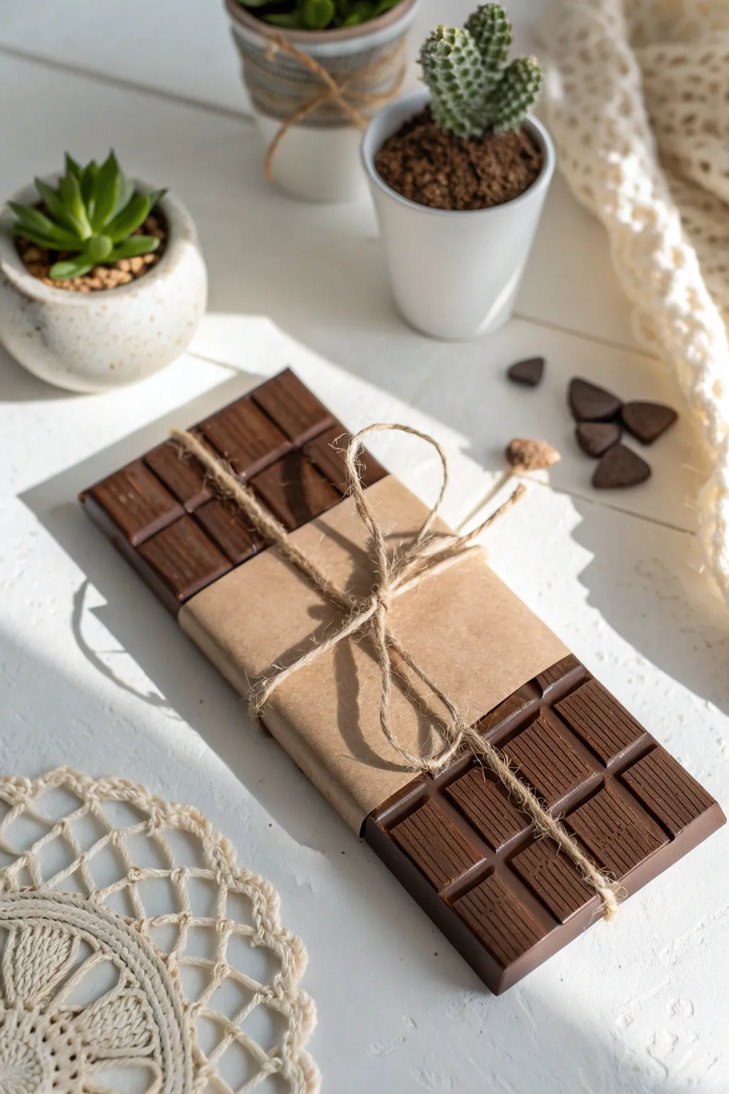 Elegance in simplicity: Eco-friendly chocolate wrap that charms and cares.