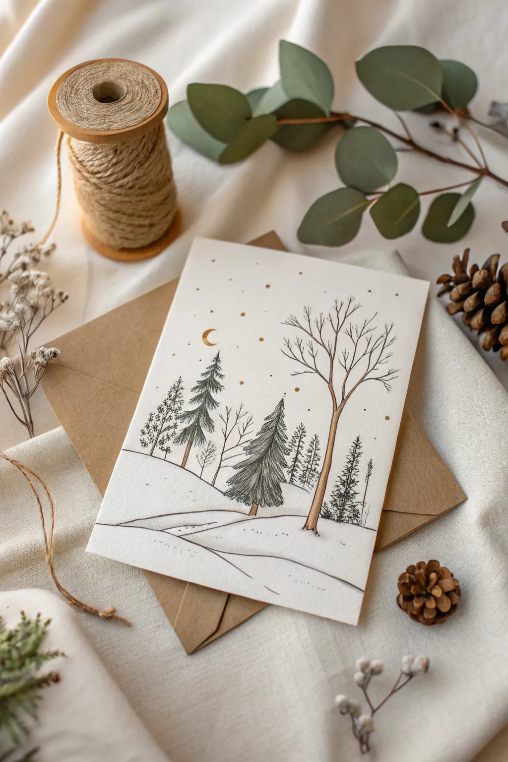 Handcrafted Christmas Charm: Embrace the beauty of simplicity with a personal touch.