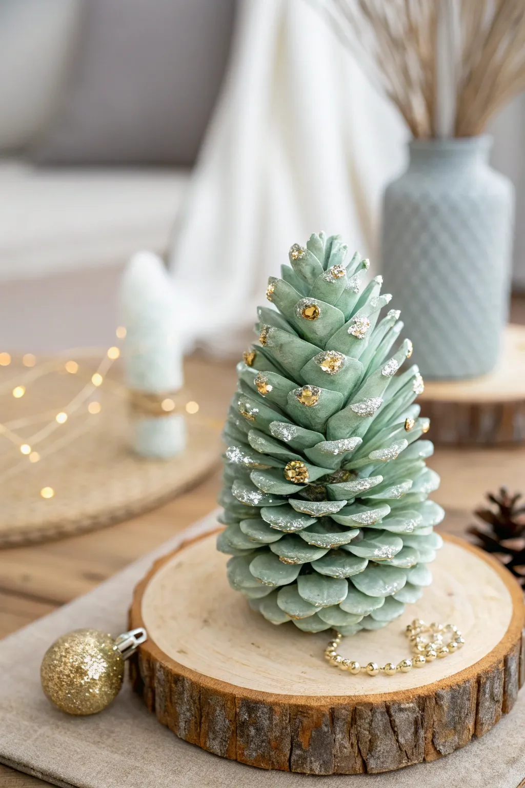 Embrace the charm of nature with a handcrafted pine cone Christmas tree, perfect for adding a touch of minimalist beauty to your holiday decor.