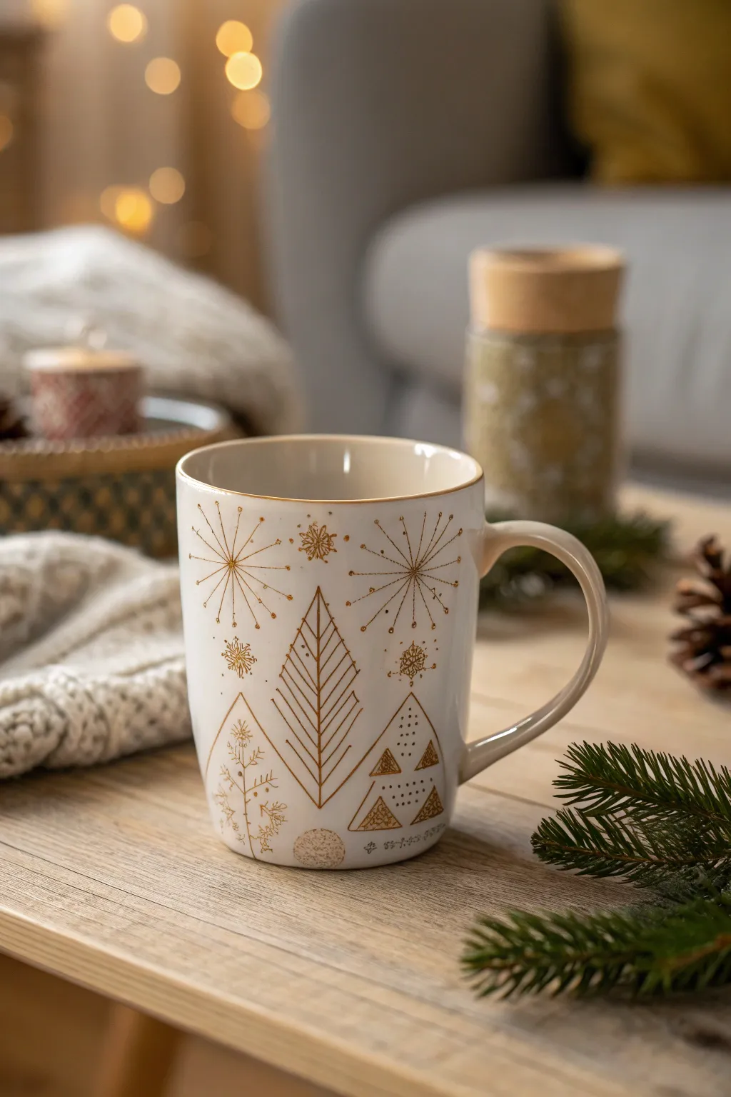 Sip in style this Christmas with a mug that embodies minimalist elegance and festive charm.