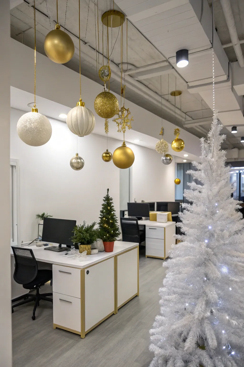 Elegant and minimalist decor for a sophisticated office look.